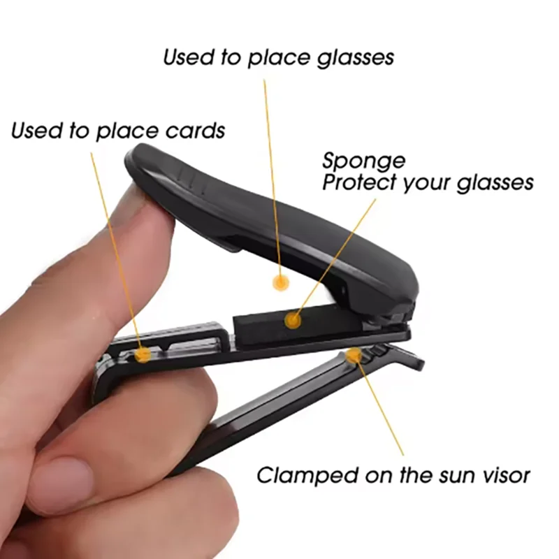 1/2PC Universal Car Car Sun Visor Glasses Box Sunglasses Clip Card Ticket Holder Fastener Pen Case Eyeglasses Clips Accessories image 5