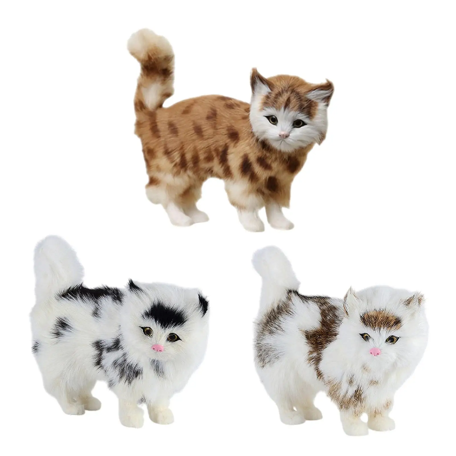 

Simulation Cat Figurine Lifelike Photography Prop for Office Living Room Car