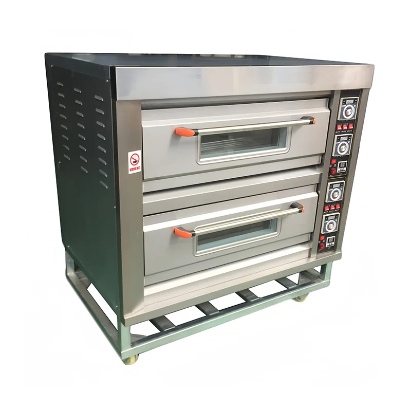 Dwupoziomowy piec gazowo-elektryczny do pieczenia ciast, przemysłowy