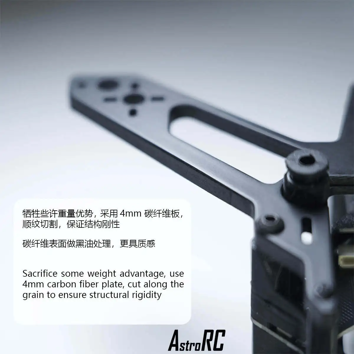 AstroRC Shuttle V2 Toothpick Frame 3 Inch 3.6 Inch Wheelbase Compatible with O4 Air Unit FPV Freestyle Frame