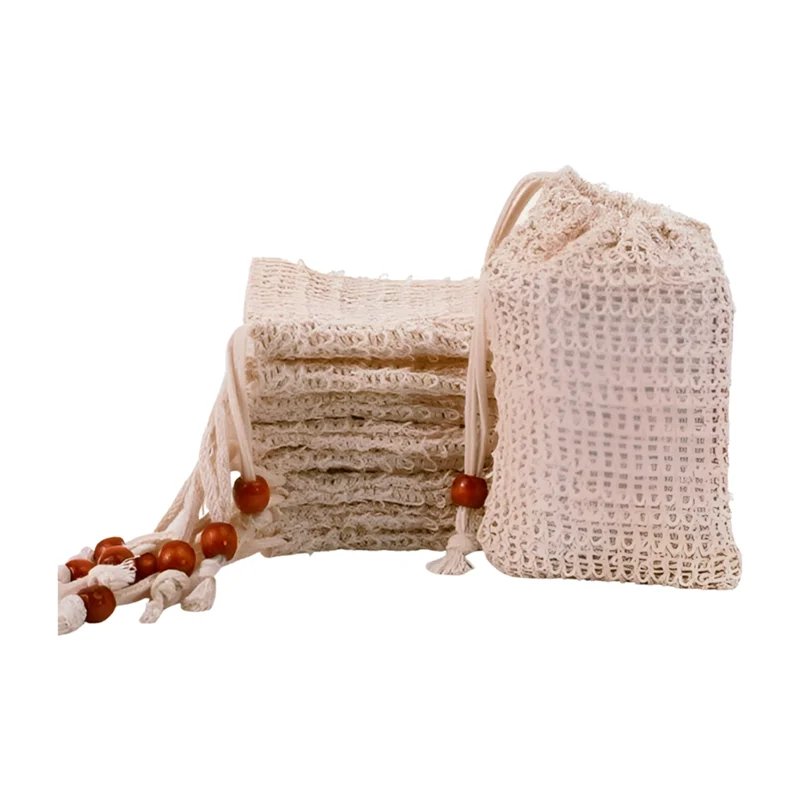 AB42-Zeepzakken, opbergzakken voor exfoliërende zeep, zeepverpakking Meshzakken voor bad en douche.