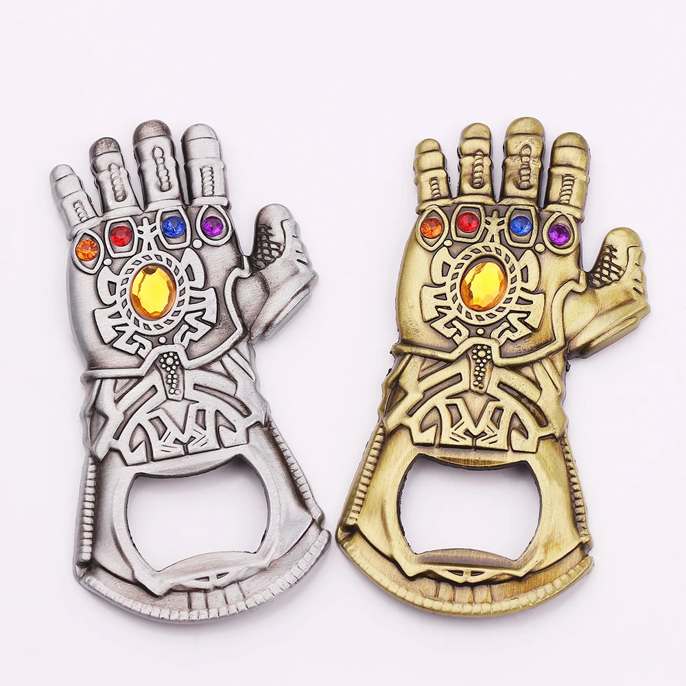 Thanos Infinity Gauntlet Key Chain Key Ring Portable Beer Bottle Opener Keychain for Car Keys Toy Pendant Friends Gift