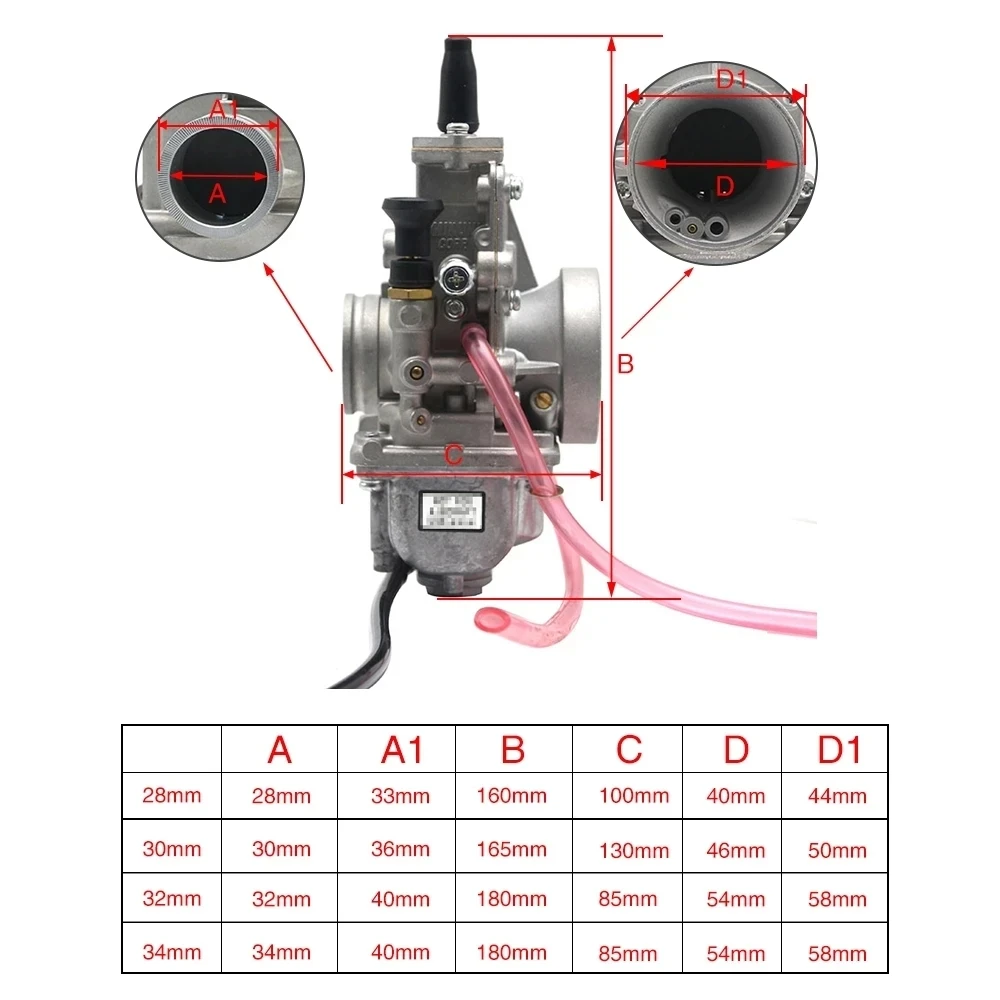 Carburetor Mikuni TM28 30 32 34 Carb Flat Slide 28 30 32 34mm Carburador Spigot TM Carbs For Honda CR250 Kawasaki KX125 150