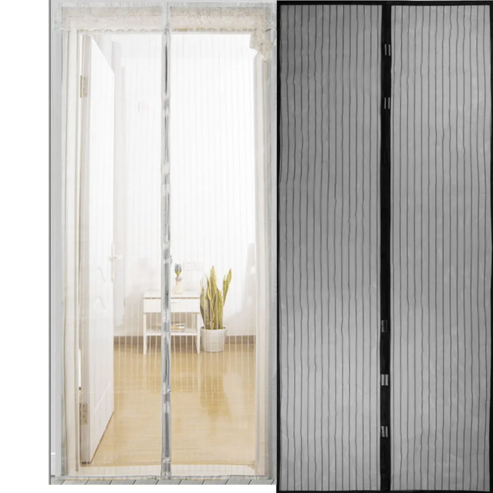 90 x 210cm Anti Mosquito Insect Fly Bug Curtains Net Automatic Closing Door Screen Kitchen Curtains Magnetic Mosquito Net Door