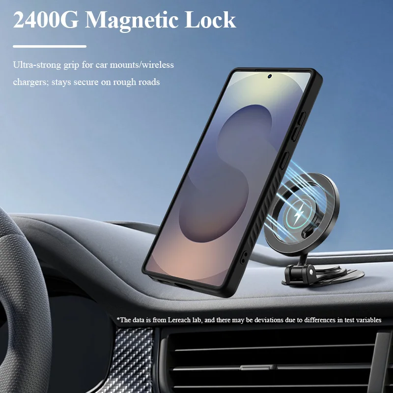 Lereach Magnetic Stand Phone Case for Samsung Galaxy S25 FE S25 edge / S25 Ultra S24+ S25 - Drop Protection, Adjustable Stand