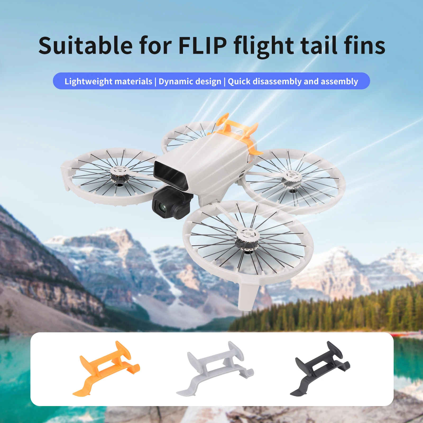 

Tail Wing For DJI flip Anti-scratch Anti-fall Reduce Resistance Airflow Lightweight Design Dynamic Drone Tail Buckle Install