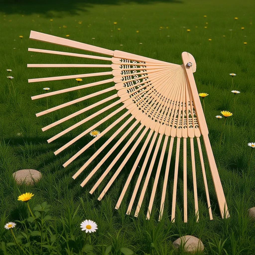 Kit DIY de Marco de Abanico Plegable de Bambú Delicado para la Creación de Abanicos de Mano de Estilo Japonés Antiguo, Decoración Artesanal y Exhibición para Colgar en la Pared