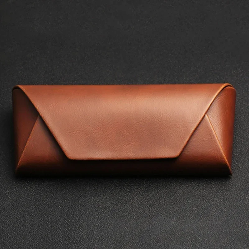 Luxury Myopia Leather Glasses Case Leather Sunglasses Case for Women Eyeglasses Case Sun Glasses Pouch Solid Eyewear Accessories