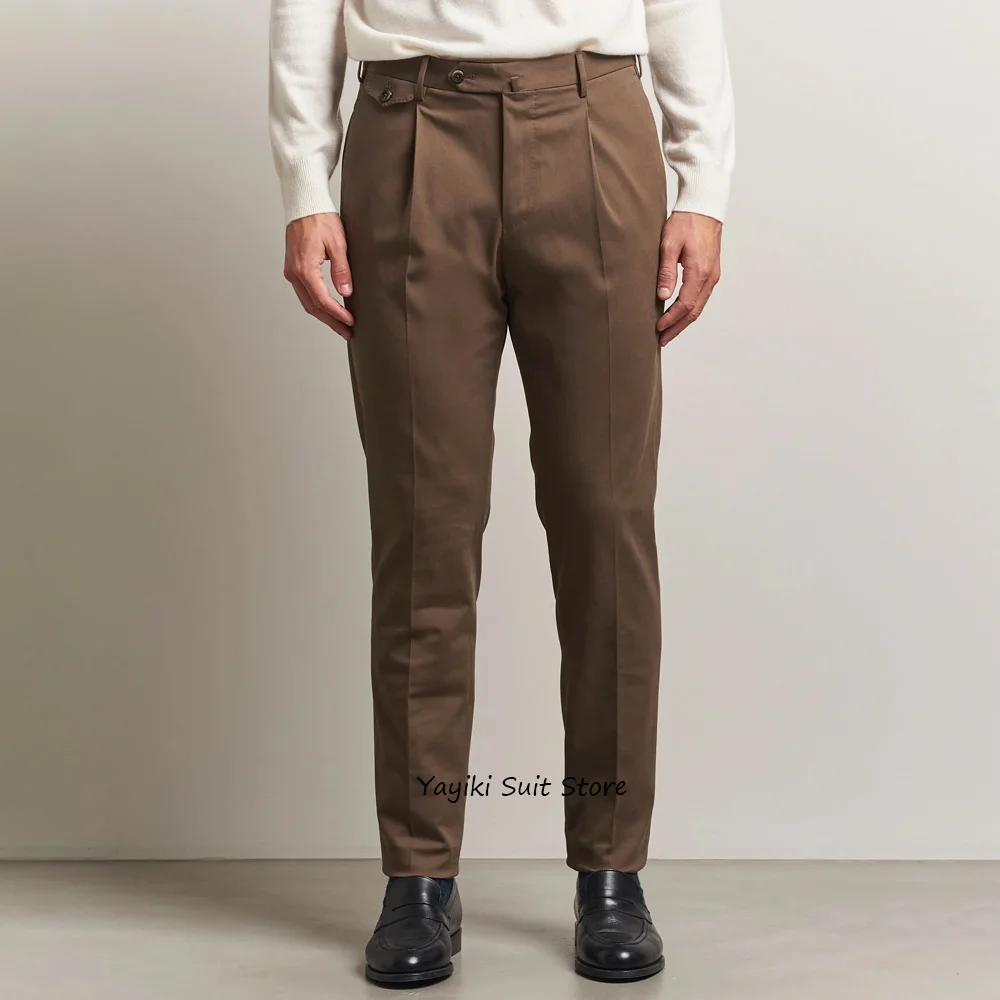 

Повседневные брюки для мужчин, мужские брюки из полиэфирного волокна, однотонные прямые рабочие брюки, классическая одежда