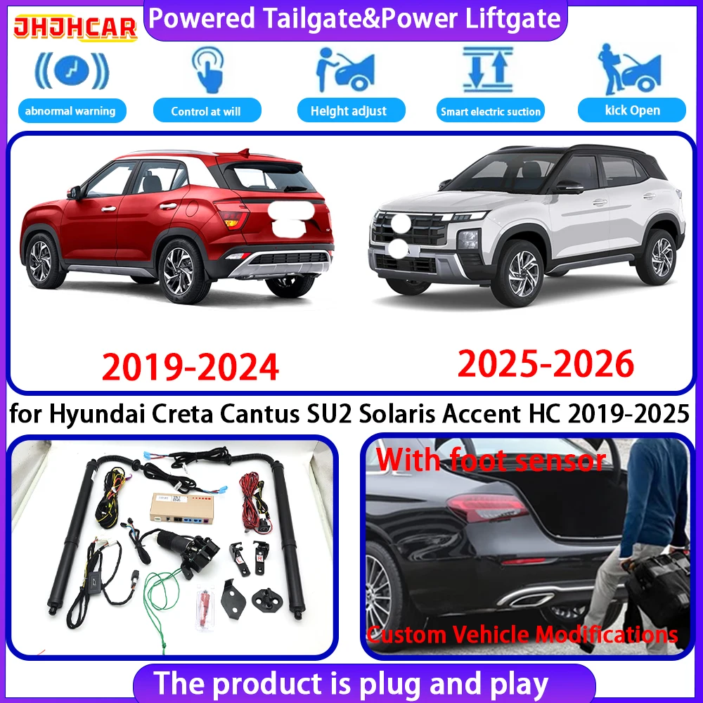 JHJHCAR for Hyundai Creta Cantus SU2 Solaris Accent HC 2019-2025 Smart Electric Powered Tailgate Power Liftgate Tailgate System