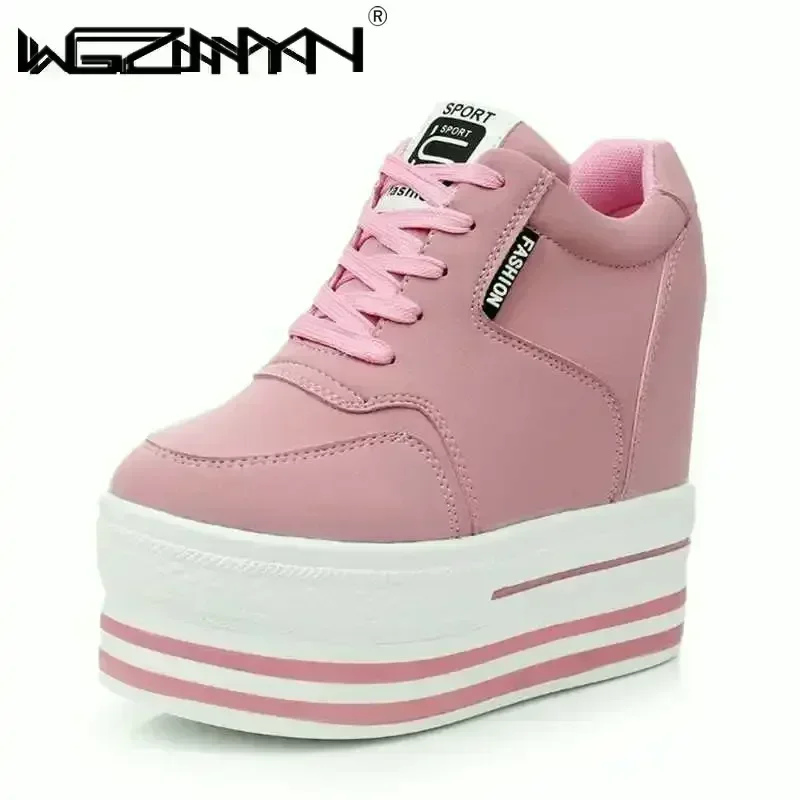 NEUE Super High Heels Chunky Turnschuhe Frauen Herbst Dicken Boden Höhe Zunehmende Casual Schuhe Frau Sneaker Zapatos De Mujer