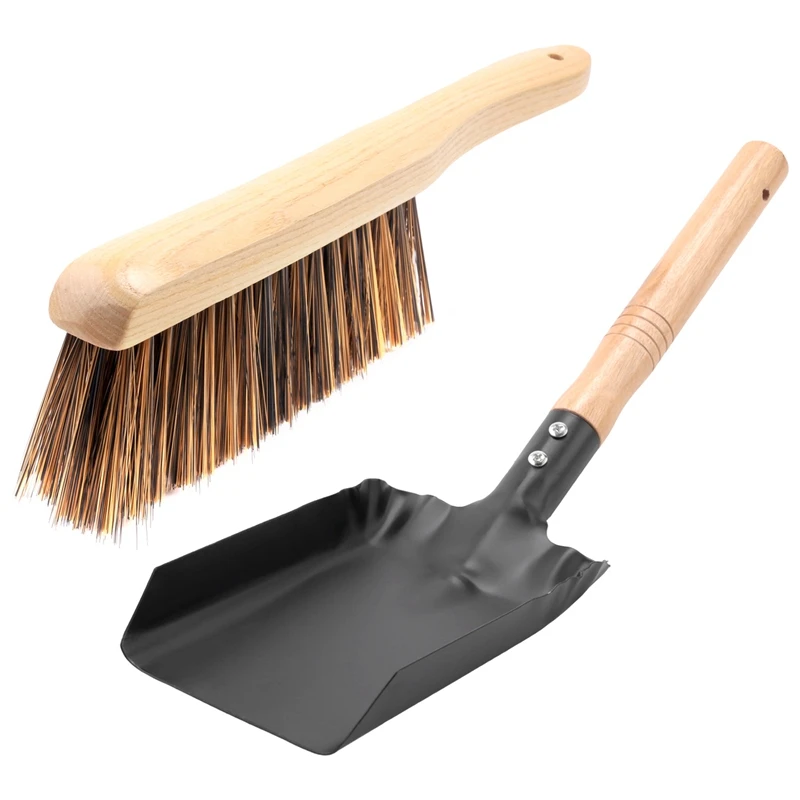 

ABXF-Coal Shovel And Hearth Brush Set, Fireplace Shovel And Brush, Hearth Tidy Set, Fireplace Tool Set, Fire Pit Tools