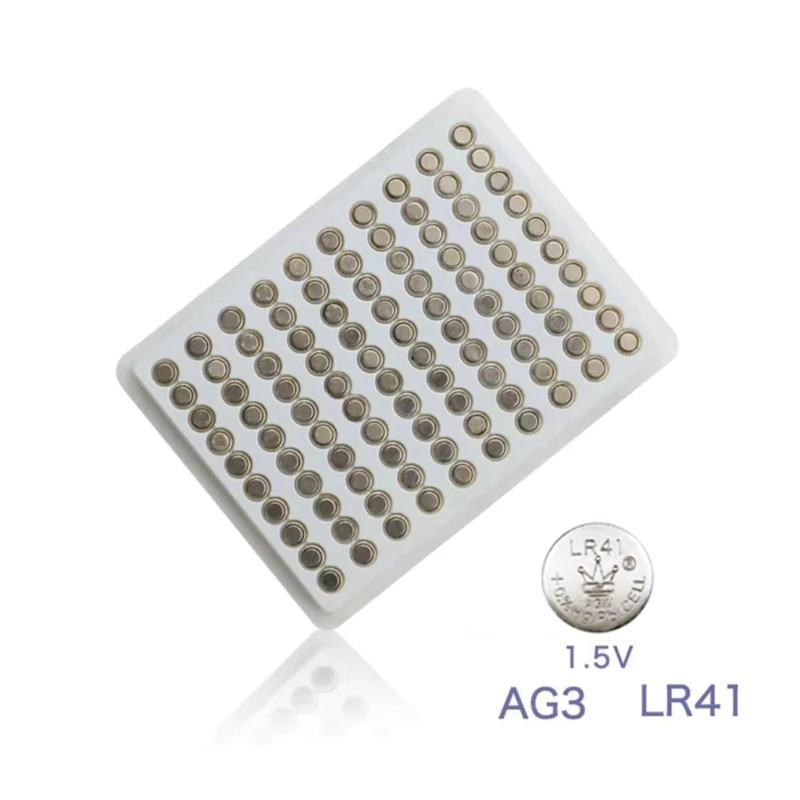 Pack of LR41/AG3 Button Batteries Button Coin Cell Environmentally Friendly and LeakProof for Small Electronics QXNF