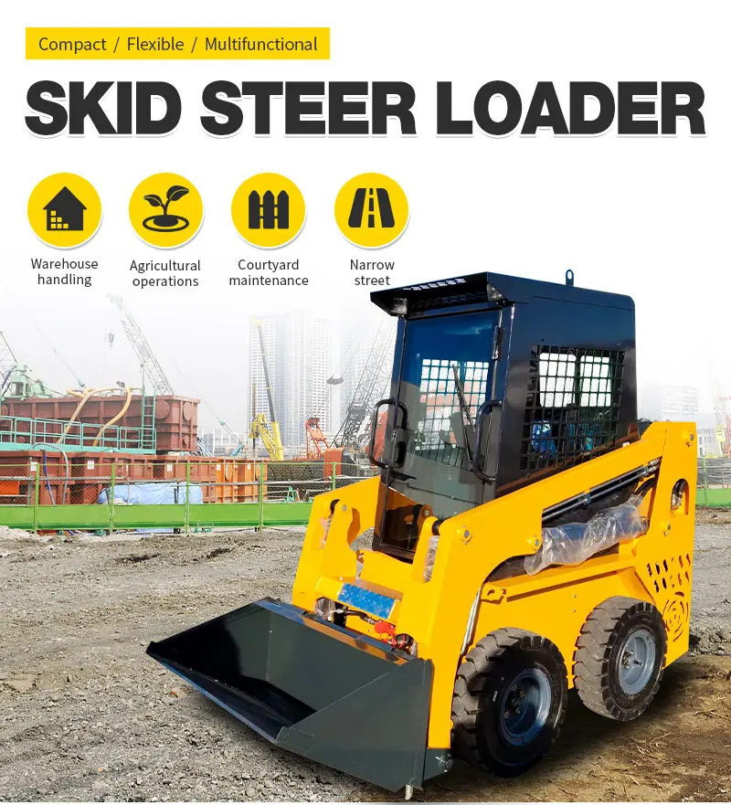 Mini-Kompaktlader 380kg JC25 Radlader mit Kubota D1105 Motor 18,2KW Kompaktlader für den Baueinsatz – Detail 3