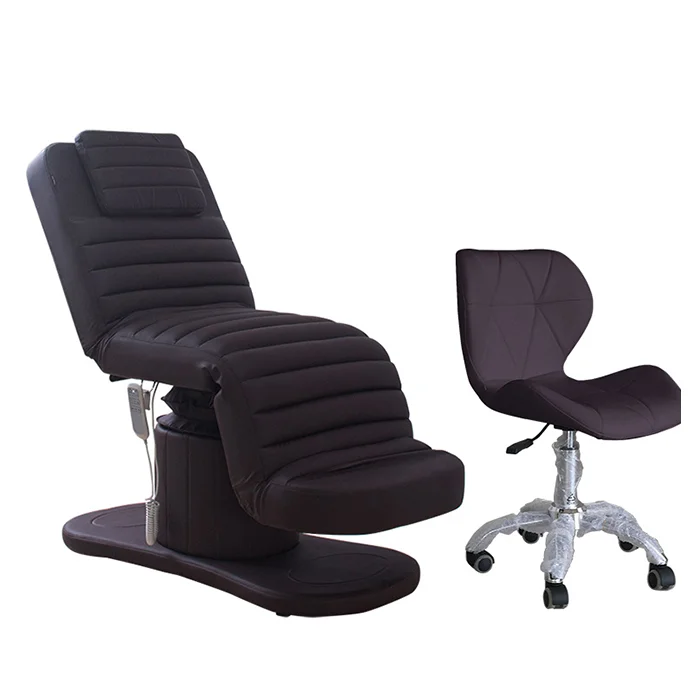 Electric Beauty Massage Bed With 3 Motors And Height Adjustable PU Leather Spa Table For Tattoo And Facial Salons