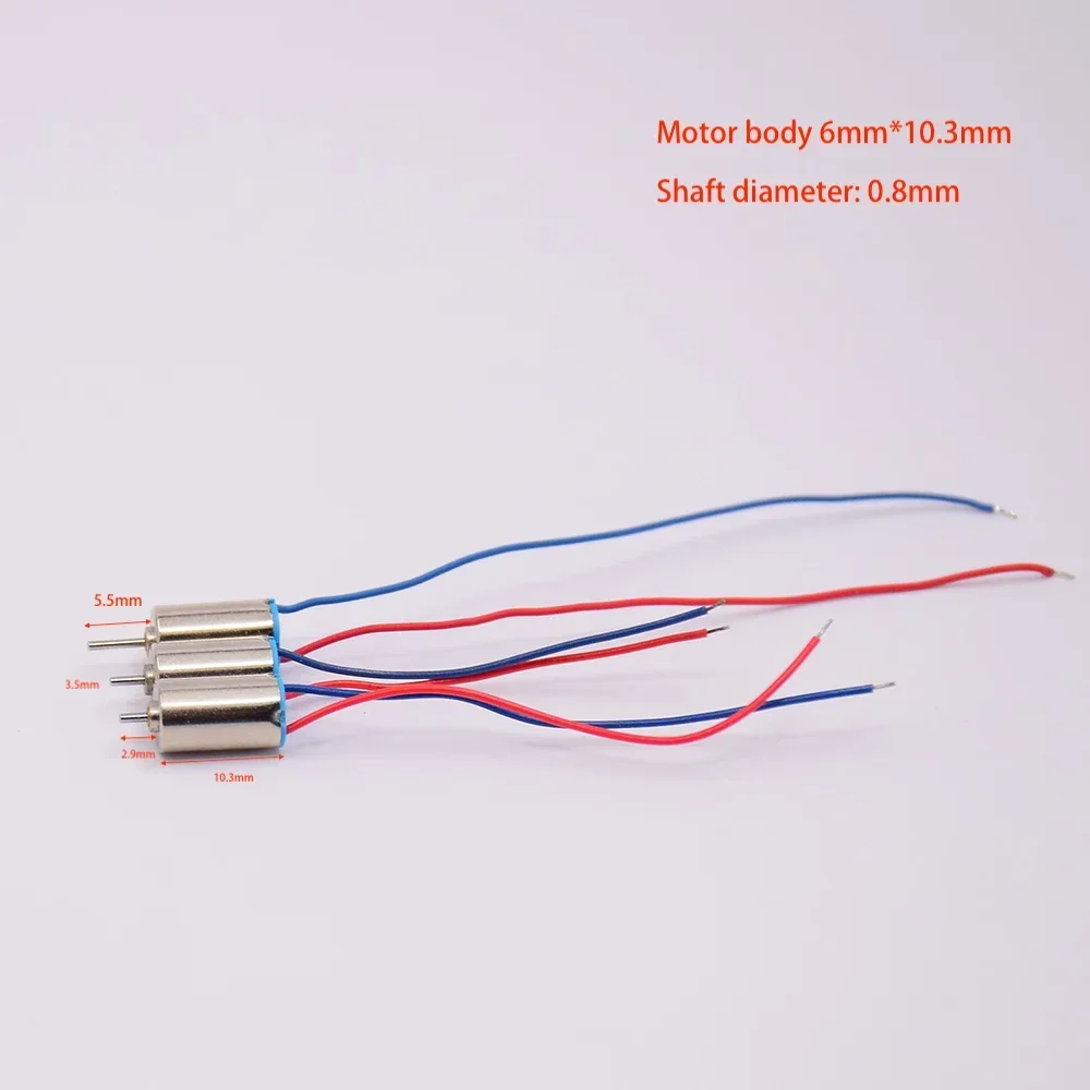 1PC Mini 6mm*10mm Coreless Motor DC 3V 3.7V 5V 6V High Speed Strong Magnetic DIY Toy Car Hobby Home Appliance Aircraft