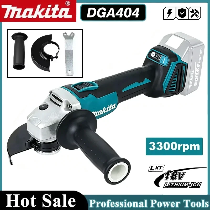 2026New Makita DGA404 100mm Brushless Lithium Electric Angle Grinder Rechargeable Cutting Machine High Power Polishing Machine