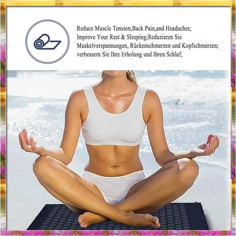 

Y30A 1 комплект, коврик для акупрессуры, коврик для фитнеса, коврик для йоги, подходит для домашнего офиса, спортивного любовника, 26X16 дюймов, фиолетовый