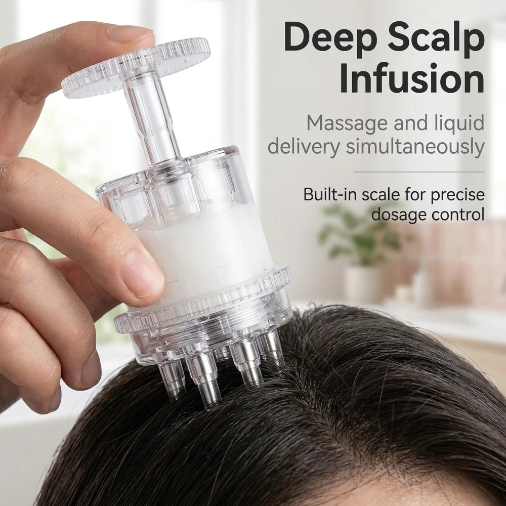 Peine Aplicador para Cuero Cabelludo, Crema/Gel/Pasta de Minoxidil, Fácil Aplicación, Cuidado de la Raíz del Cabello, Herramienta de Peluquería Personal para el Hogar y Salón