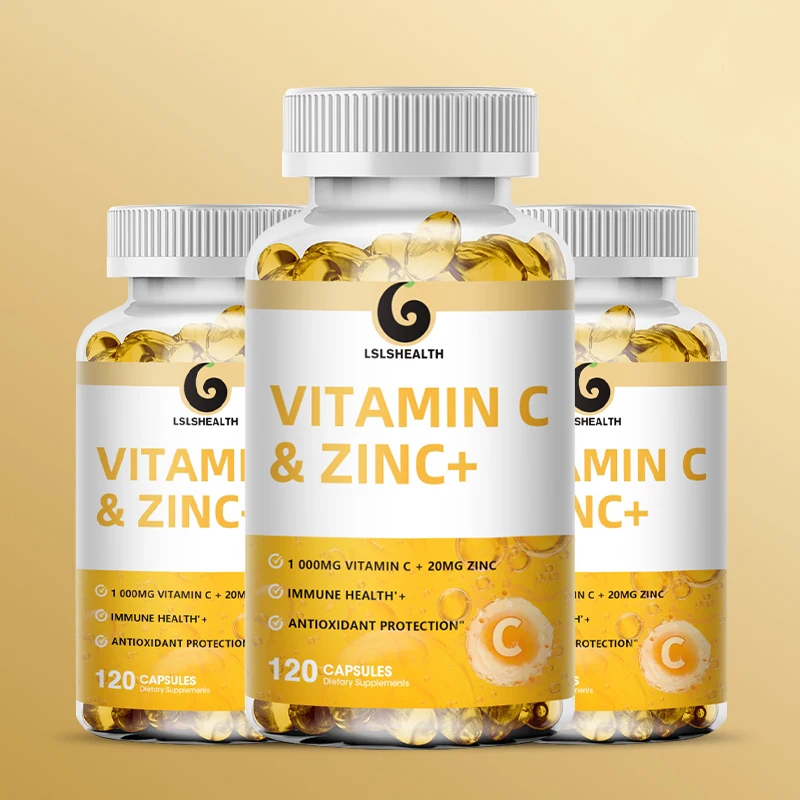 

Vitamin C Capsules With Vitamin D Zinc 1000mg For Face And Skin Whiten All Day Immune Function Support