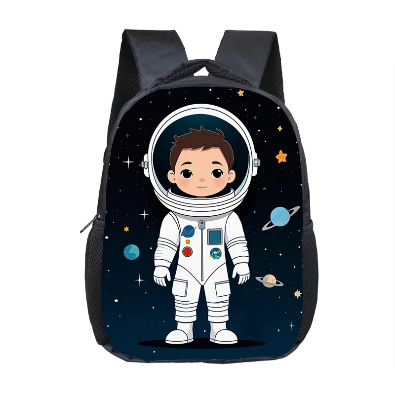 Cartoon Raum Astronaut Rucksack Jungen Mädchen Galaxie Kinder Schult aschen Baby Kleinkind Kindergarten Tasche Bücher tasche Mini Rucksäcke