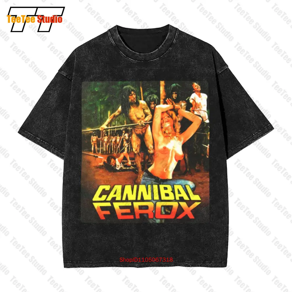 

Винтажная футболка большого размера Cannibal Ferox Cannibal Holocaust NWX7