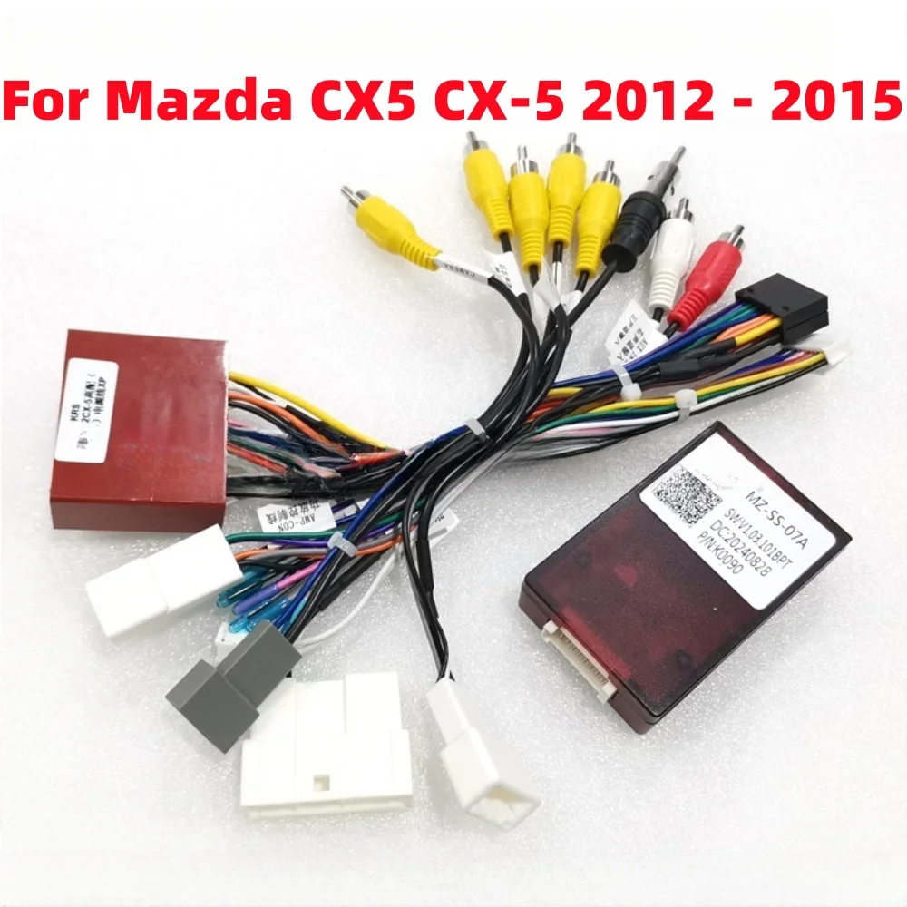 For Mazda CX5 CX-5 CX 5 2012 - 2015 Android Car Radio Canbus Box Decoder Wiring Harness Adapter Power Cable MZ-SS-07A
