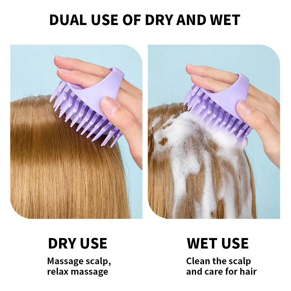 1PC Silicone Shampoo and Massage Comb - Suitable for dry and wet use, gentle and non irritating - Essential Comb