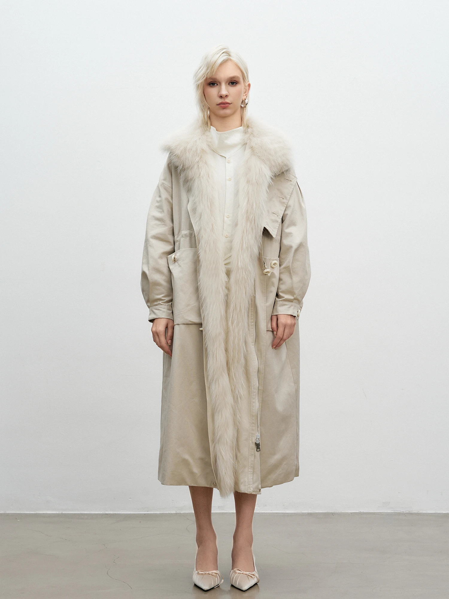 

Женская удлиненная куртка Man Mona 2025 с меховым воротником, на белом гусином пуху, многофункциональная, комфортная, теплая, ветрозащитная, для активного отдыха