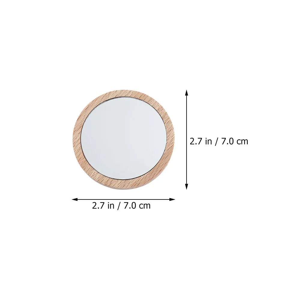 2 個ミニ化粧鏡コンパクトラウンドポータブルポケット小さなミラー旅行旅行化粧必需品女性