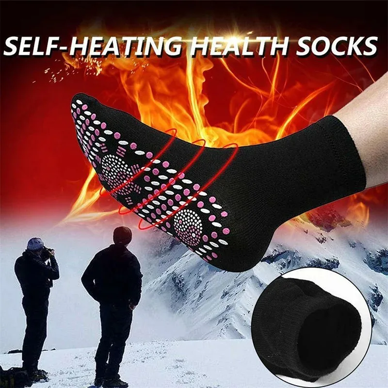 1/3/5pairs Tourmaline Self-Heating Socks Winter Warm Thermal Health Care Socks Slimming Health Short Sock Magnetic Therapy Sock