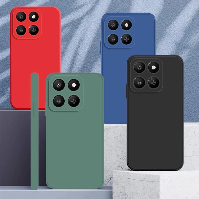 For Honor 400 Smart Case Honor 400 Smart Cover Soft Liquid Silicone Durable Bumper Protective Phone Cases On Honor X7d Funda