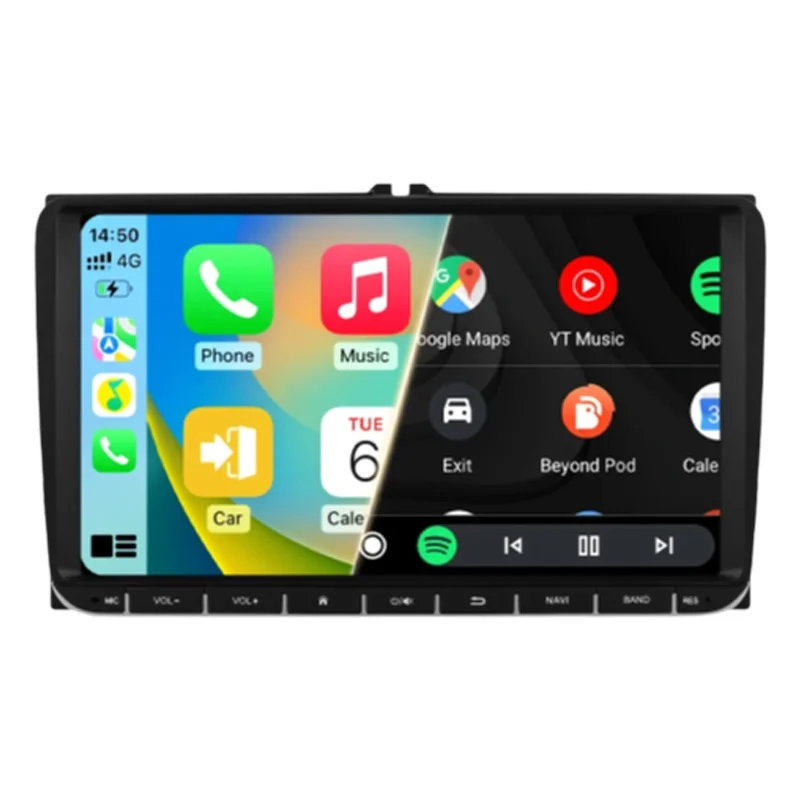 Hizpo Autoradio für VW/Volkswagen/Golf/Passat/b7/b6/Skoda/Seat/Octavia/Polo/Tiguan Audio CarPlay Android Auto GPS Bluetooth AI