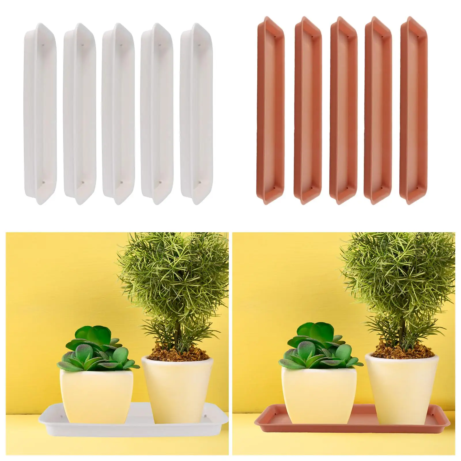 

5Pcs Plant Trays Plant Saucers Flower Pot Drainage Tray Plant Water Drip Trays for Courtyard Yard Balcony Garden Indoors Outdoor
