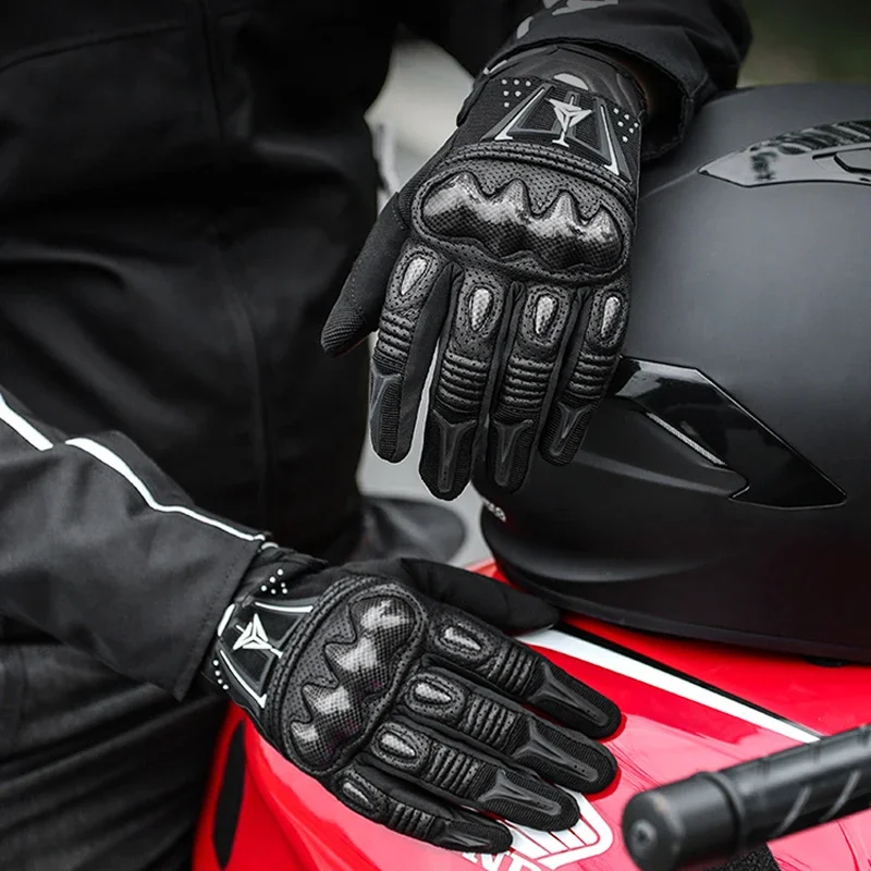 Adventure-Ready Motowolf Motorcycle Gloves Durable Leather,Anti-Fall,Shock-Absorbent Breathable Design for Men&Women Cyclists