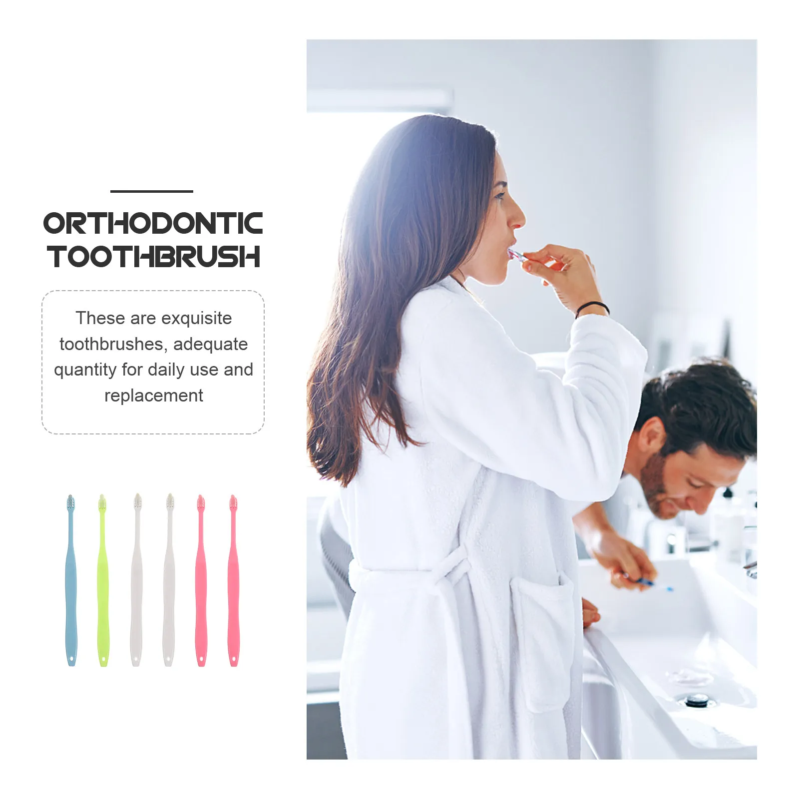 

6 шт. ортодонтических зубных щеток, межзубные щетки, изысканный дизайн, хорошее качество для длительного использования, разные цвета