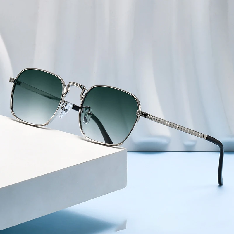 Square Metal Oval Women Sunglasses Brand Designer Vintage  display picture 1