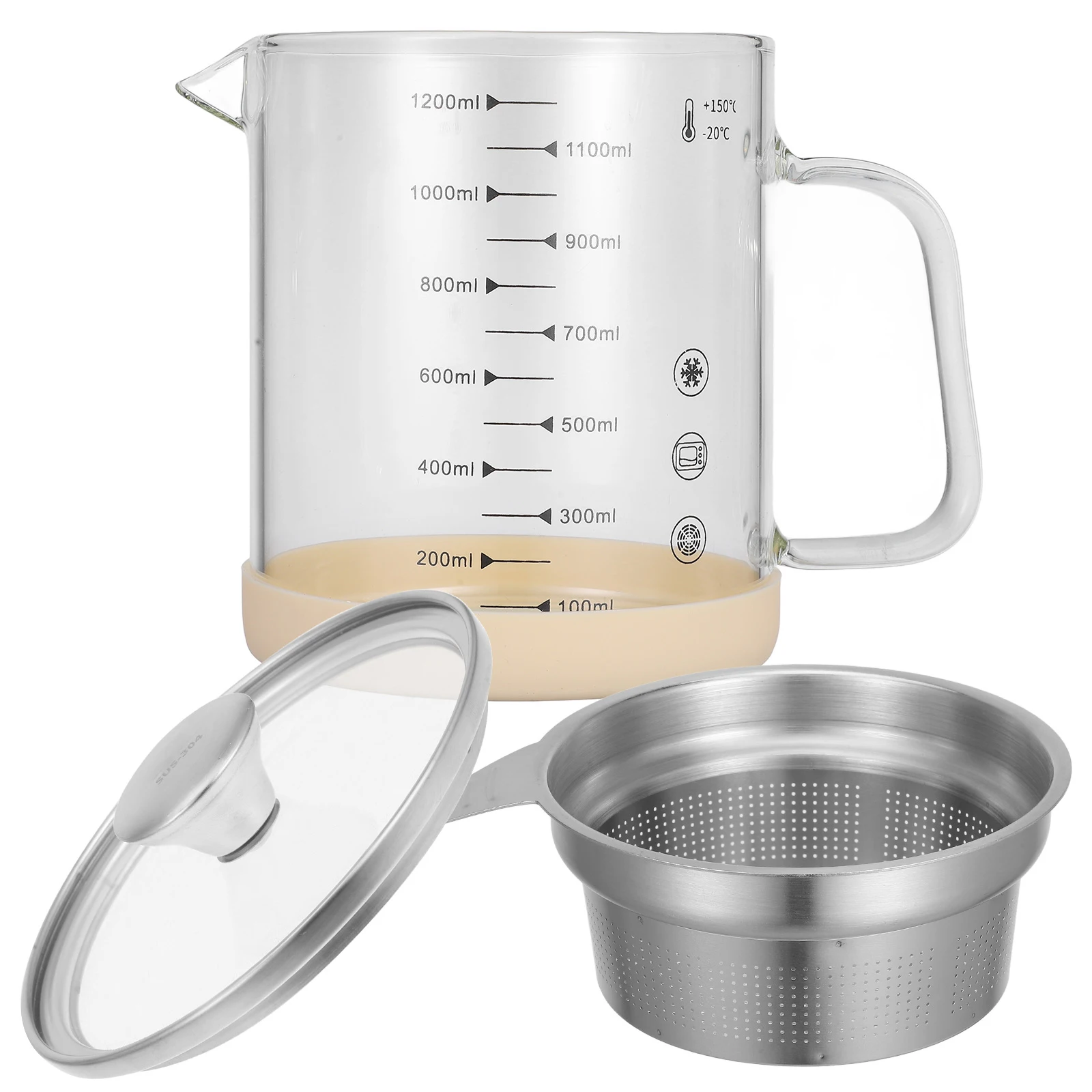 

Fat Separator Grease Container Oil Strainer Pot Multi-Function Kitchen Tool Soy Milk Juice Filter Yogurt Strainer