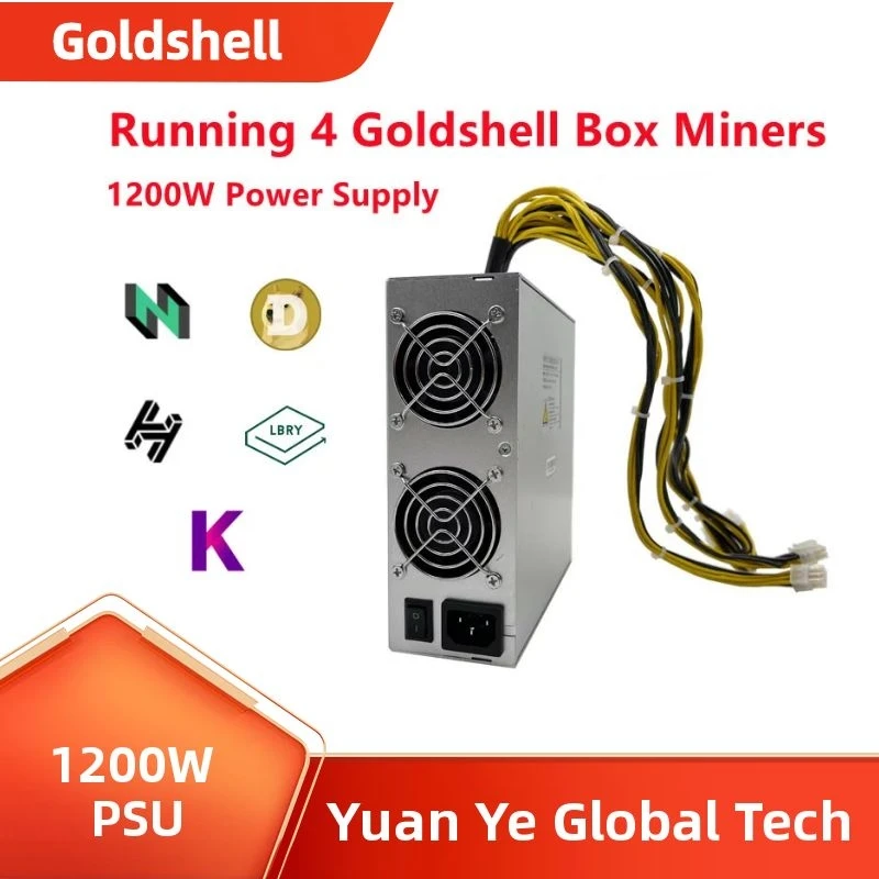 New Goldshell Recommend 1200W Mute Power Supply Suitable for ASIC miner Mini-DOGE KD-BOX HS-BOX LB-BOX CK-BOX ST-BOX