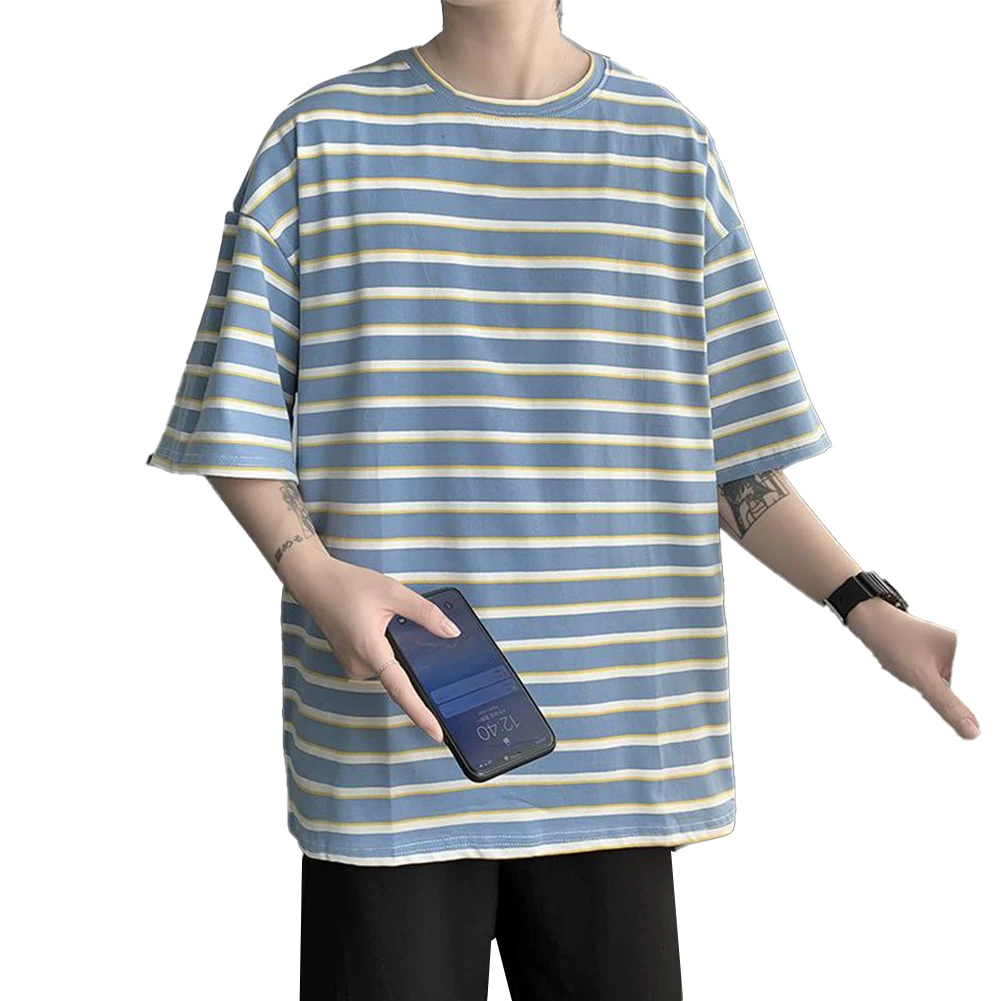 

Korean Style Blouse Loose Crew Neck Top Pullover Easy Wear Comfortable Loose Fit Fashion Sweatshirt For Men Blouse