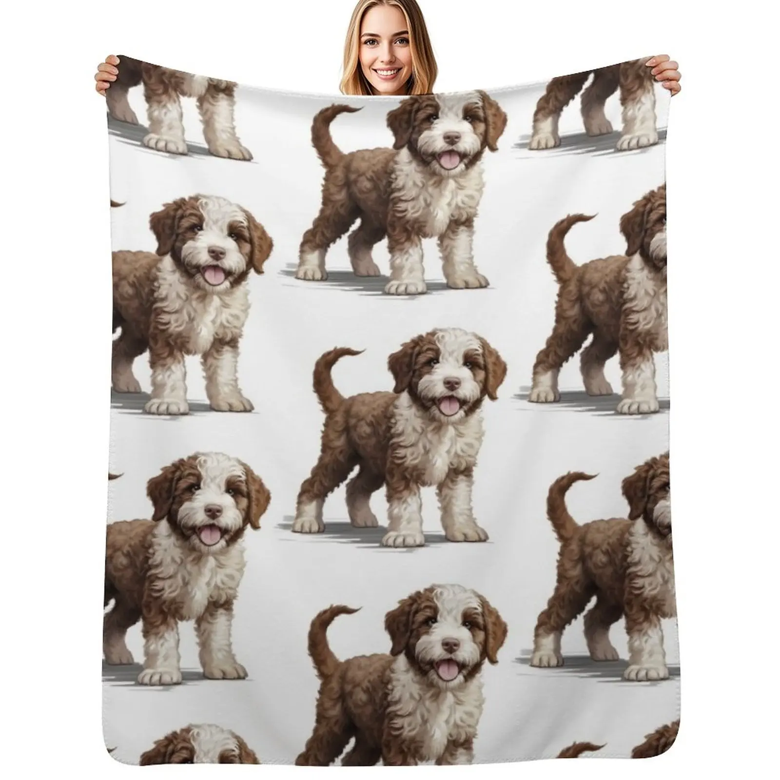 

Lagotto Romagnolo dog Throw Blanket Luxurious Soft Blanket Holiday Gift for Family