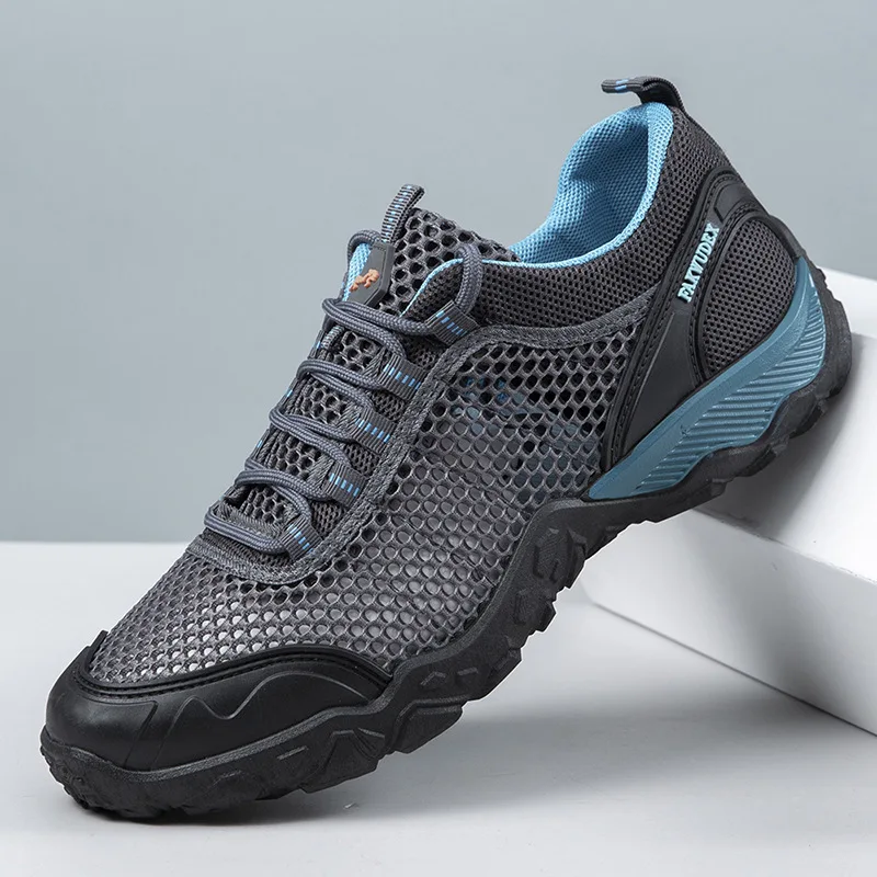 

Mesh men's shoes, perforated shoes, men's breathable thin, lightweight, anti-slip casual sports shoes, outdoor sports shoes