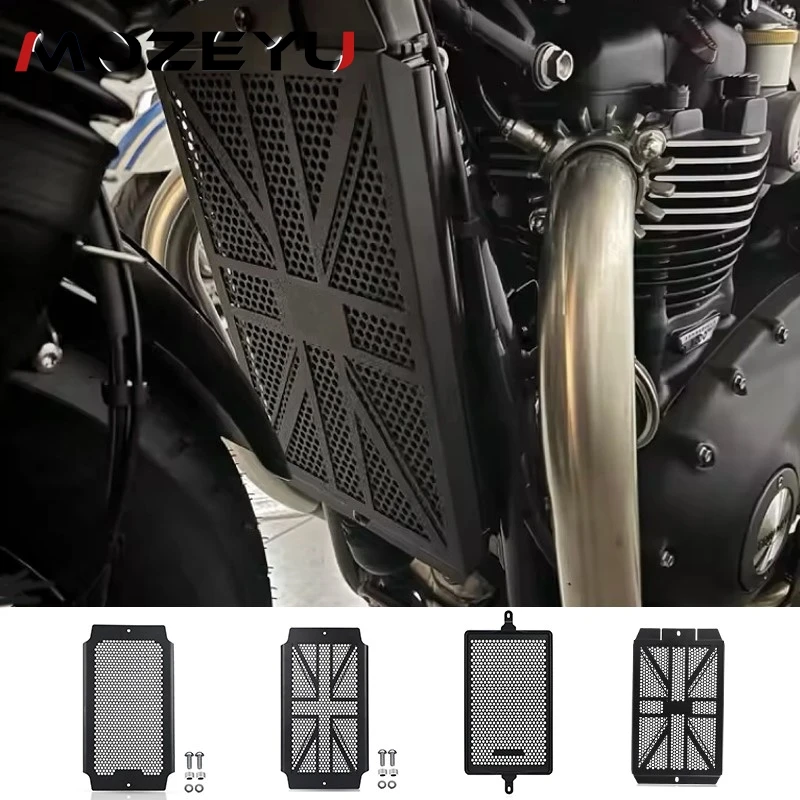 

For 2017-2025 Bonneville T100 T120 /Speed Twin 900/1200 Street Twin 900/Cup/Scrambler Aluminium Radiator Grille Guard Protector