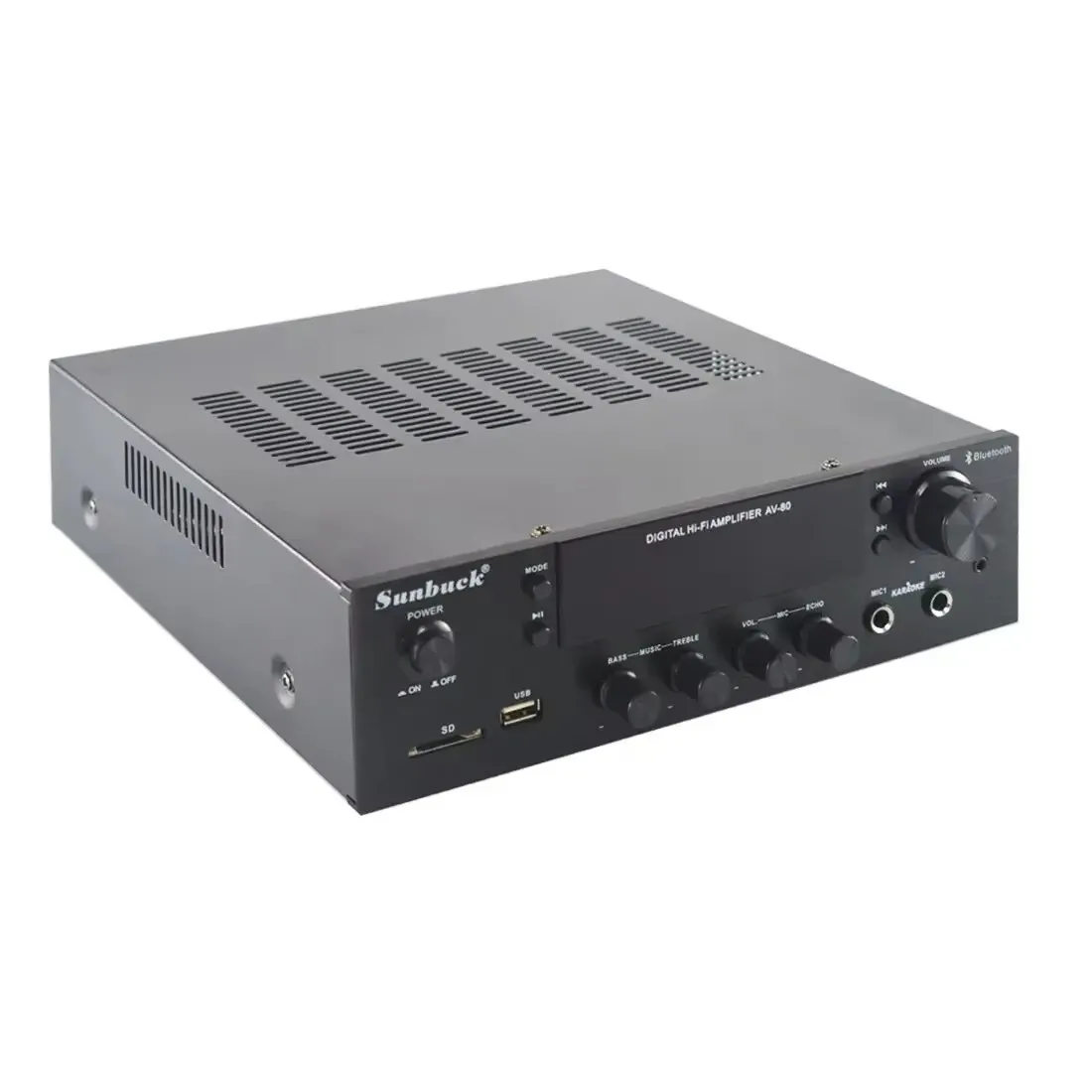 SUNBUCK AV80 400 واط 2.0 مكبرات الصوت للمسرح المنزلي HiFi بلوتوث مكبر كهربائي ستيريو الصوت كاريوكي FM استقبال USB SD 2 هيئة التصنيع العسكري المدخلات