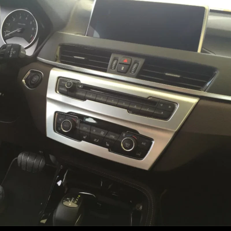 LHD For BMW X1 F48 2016 - 2021 Car Center Console Air Conditioner Outlet Decoration Cover Vent Trim Frame Sticker - view 5
