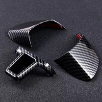 ABS Carbon Fiber Steering Wheel Cover Protective Trim For VW Golf 6 MK6 Passat B7 CC Jetta Bora Polo Tiguan Caddy Touran Sharan