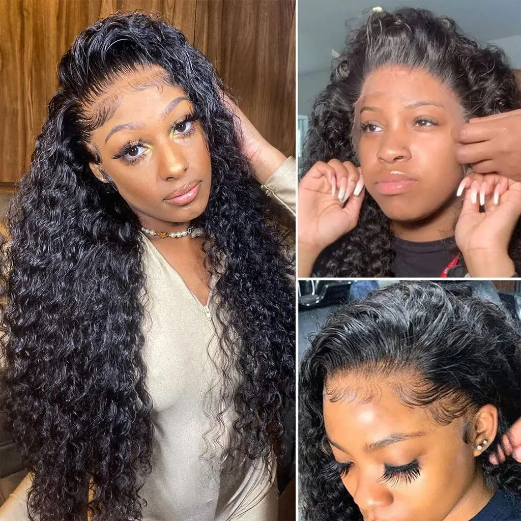 

13x6 Deep Wave Lace Front Wigs Human Hair Wigs for Women 200% Density HD Lace Front Wigs Human Hair