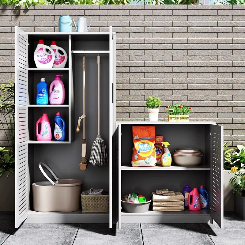 All-aluminum outdoor locker sunscreen waterproof outdoor utility cabinet courtyard storage cabinet garage tool cabinet shoe