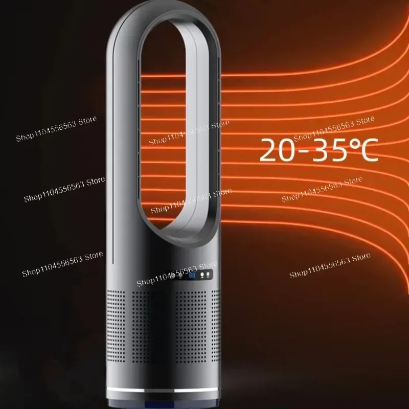 Ventilador sem lâmina de função dupla: ventilador silencioso de aquecimento e resfriamento, aquecedor vertical e refrigerador para casa, com eficiência energética