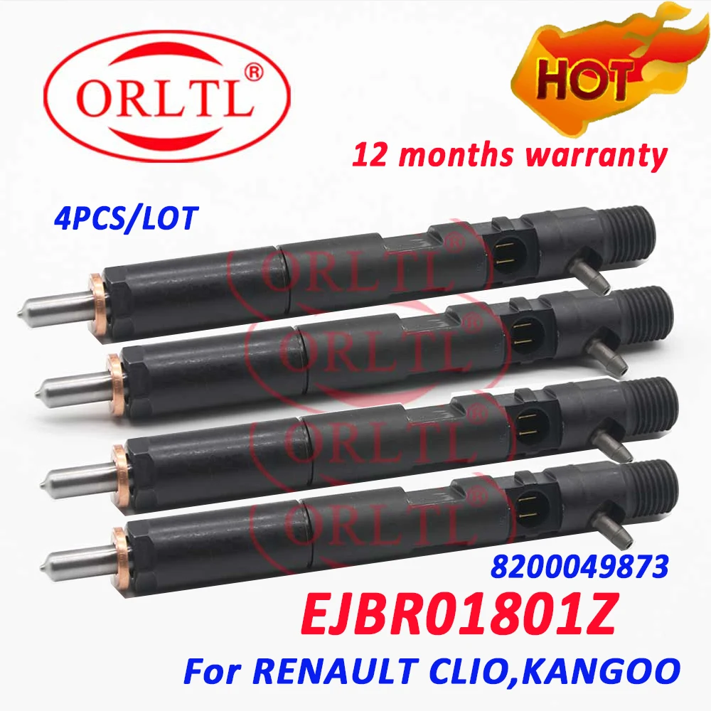 

4 PCS Fuel Injector Nozzle EJBR01801Z 8200049873 Euro 3 Diesel Injector EJB R01801Z for RENAULT CLIO,KANGOO NISSAN ALMERA